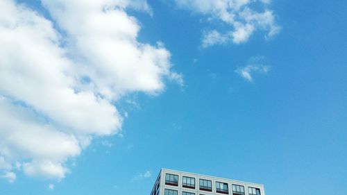 Low angle view of blue sky