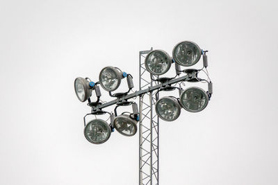 Low angle view of street light against sky