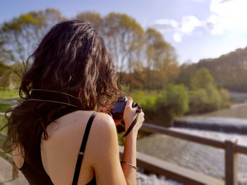 Woman looking at view