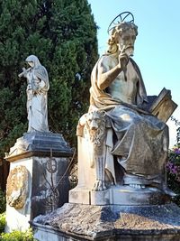 Statue against clear sky