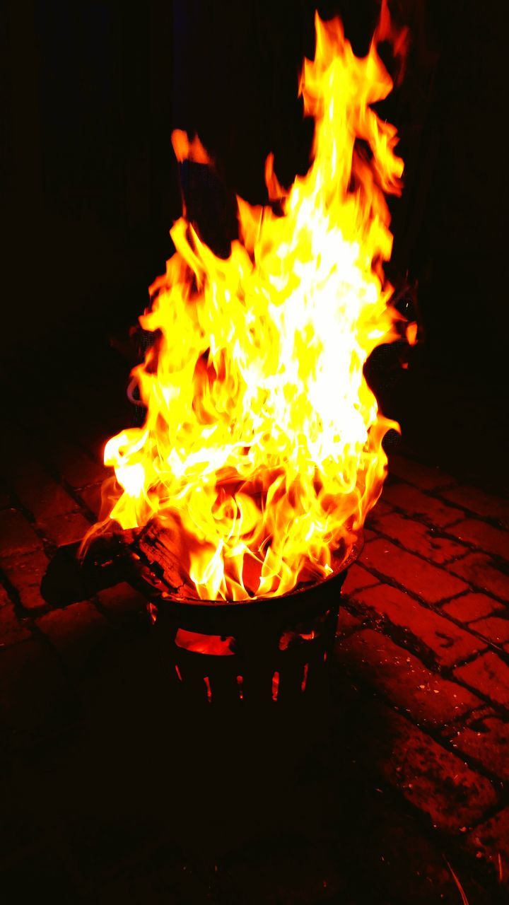 burning, flame, fire - natural phenomenon, heat - temperature, night, glowing, illuminated, fire, orange color, bonfire, dark, yellow, firewood, motion, light - natural phenomenon, close-up, heat, lit, long exposure, campfire