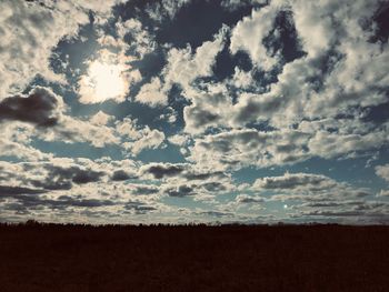 Low angle view of sky over land