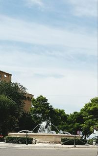 Houses with trees in background