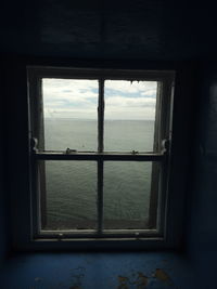 Sea seen through window