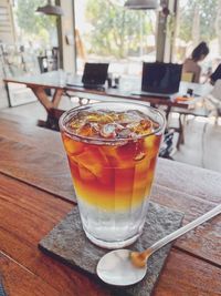 Close-up of drink on table