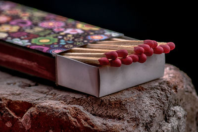 Close-up of multi colored cake