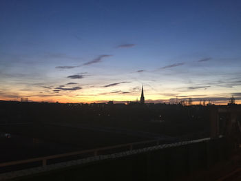 Silhouette of landscape at sunset