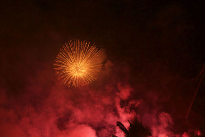 Low angle view of firework display