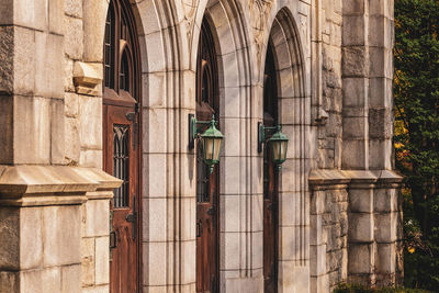 Low angle view of historic building
