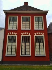 Low angle view of house against sky