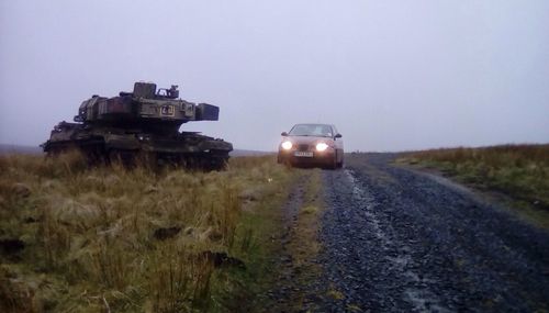 Road in field