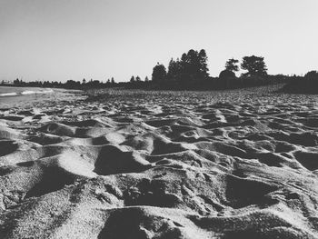 Scenic view of landscape against clear sky