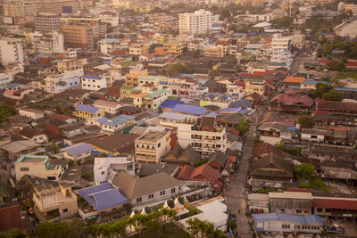 High angle view of townscape