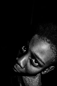 Close-up portrait of cute boy