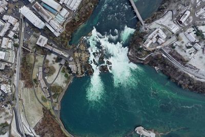 High angle view of sea