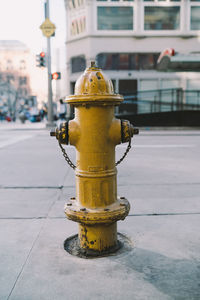 Close-up of fire hydrant on street