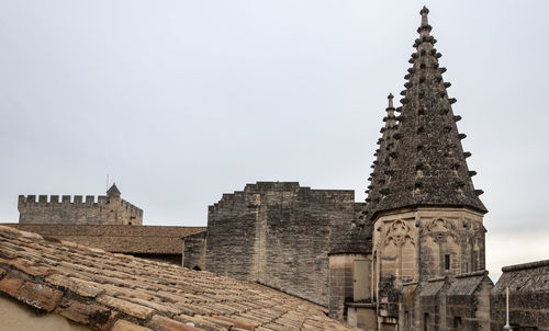 Low angle view of historic building against sky