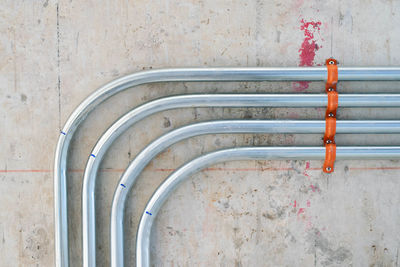 Close-up of faucet against wall