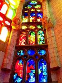 Low angle view of colorful church