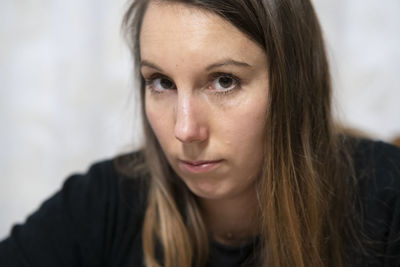 Close-up portrait of woman