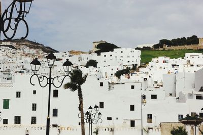 Panoramic shot of cityscape against sky