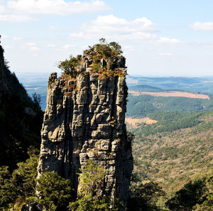 Scenic view of land against sky