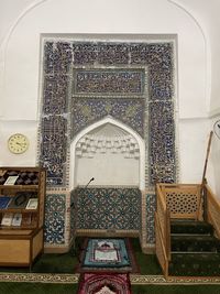 View of ornate ceiling of building