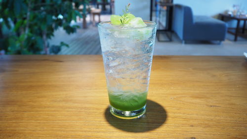 Close-up of drink on table
