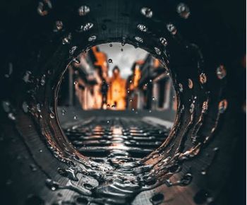 Close-up of water drops on window