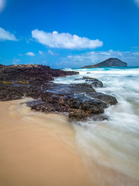 Scenic view of sea against sky