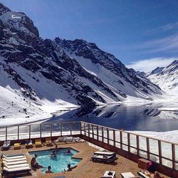 Scenic view of snow covered mountains