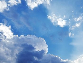 Low angle view of clouds in sky