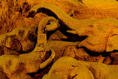 Full frame shot of yellow painting