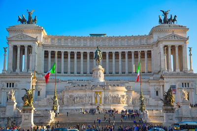 Statue of historical building in city