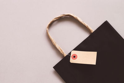 Close-up of paper over white background