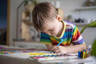 Boy painting