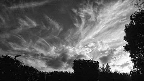 Low angle view of cloudy sky