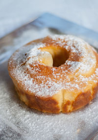 Close-up of cake served in plate