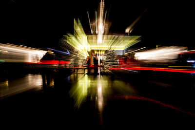 Light trails at night