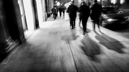 Woman walking in city