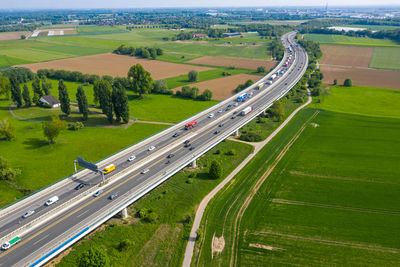 Fleher bridge and highway from a bird's eye view