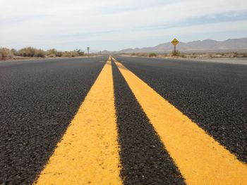 Empty road along empty road