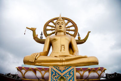 Koh samui, thailand, the big buddha statue. located on the territory of the temple wat phra yai