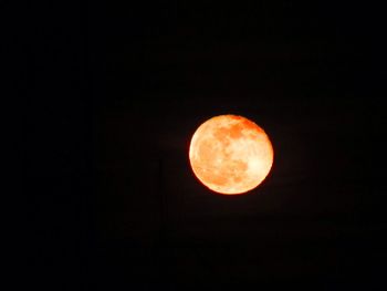 Low angle view of moon in sky