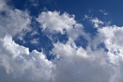 Low angle view of clouds in sky