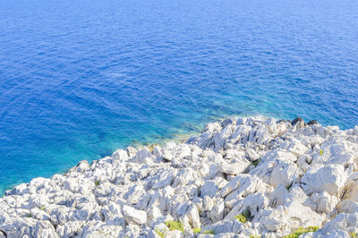 Scenic view of sea and rocks