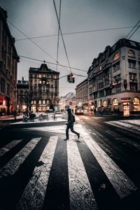 Man walking on city street