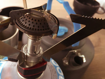 Close-up of machine part