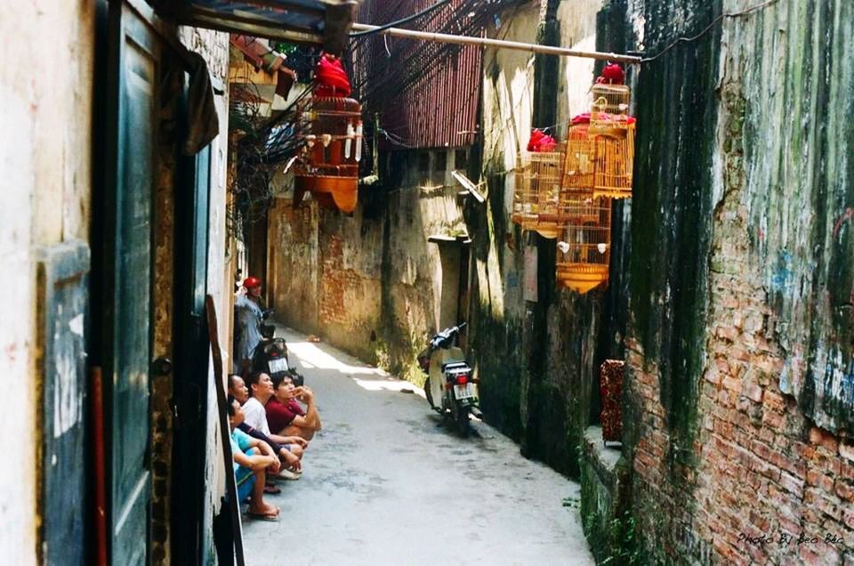 PEOPLE ON ALLEY AMIDST BUILDINGS