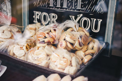 Cookies in plastic bag for sale